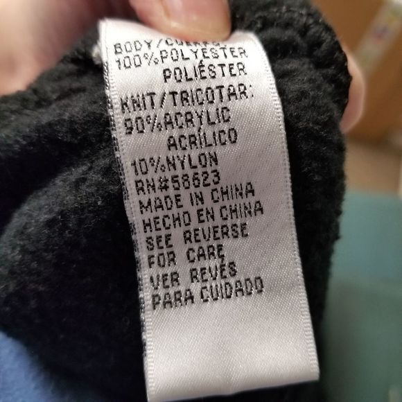 Effect black hoodie sweater with knit sleeve - Picture 4 of 11